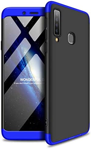 FHXD Compatible with Samsung Galaxy A9 2018 Case Shockproof 360 Protective Cover [Screen Protector] Ultra Thin Anti Scratch 3 in 1 Protective Case MEHRWEG-Blue Black
