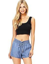 Pantalón Cest Toi Juniors Casual de la dama Chambray