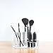 TWING Premium Acrylic Makeup Brush Holder Organizer 5.3x5.3x4.7inch, 3 Compartments Acrylic Cosmetic Organizer,1pc/Pack