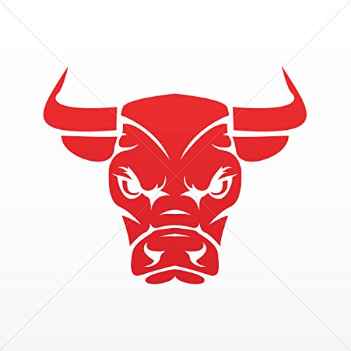 Sticker Bull Head Decoration Waterproof Racing Vehicle Table Red (6 X 4.96 Inches)