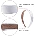SIQUK 14 Pieces Satin Headbands White Ribbon Headband 1 Inch Plain DIY Hair Headbands for Women and Girls