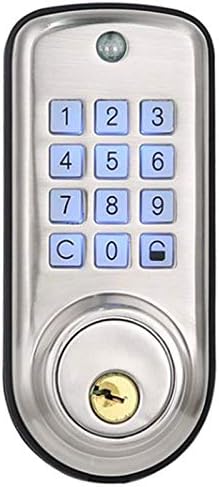 TOOGOO Cheap Smart Home Digital Door Lock, Waterproof Intelligent Keyless Password Pin Code Door Lock Electronic Deadbolt Lock