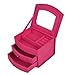Hot Pink Three-Layer Lint Jewelry Box with Drawers