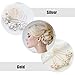 Aukmla Bride Wedding Hair Pins Flower Clips Bridal Hair Accessories Decorative for Women and Girls 3PCS (Gold)
