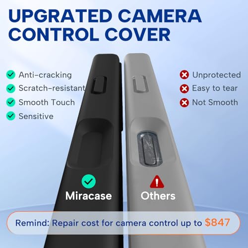 Miracase Magnetic for iPhone 17 Case, Compatible with MagSafe, Integrated Silicone Camera Control Cover, 3.0mm Thicken Shockproof Drop Protection Phone Case for 17,Black