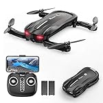 Drone à Flux Optique avec Caméra, Drone Potensic D18, 1080P WiFi PFV, Quadricoptère Pliable avec Piles Doubles, 16-20…