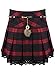 Azbro Women's Plaid Pleated High Waist Skirt