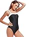 One Piece Swimsuit For Women Vintage Black Push Up Bathing Suits With Padding M
