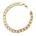 FOLLOWMOON 18k Gold Plated Men's Bracelet Chain