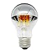 Luxon Half Chorme Siliver Bulbs 6w A60 E26 LED Light Bulbs with Mirror Warm White 2700k, Non-dimmable