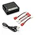 HOBBYTIGER 4PCS 3.7V 500mAh Lipo Battery for Syma X5UC Quadcopter + 4-in-1 Batteries Charger