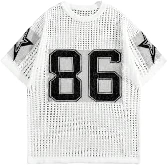 Ponitrack Mesh Football Jersey Oversized Number Shirt Baggy 2000s