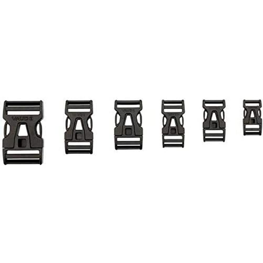 Vaude Steckschnalle Dual Adjust Quick-Release Buckle - Black/Black, 25 mm