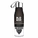 H2O Lemon Fruit Infuser Water Bottle, Phroboxl 650ml Plastic Water Bottle Citrus Juicer Lemon Squeezer Cup 22oz - Leak Proof … (black)