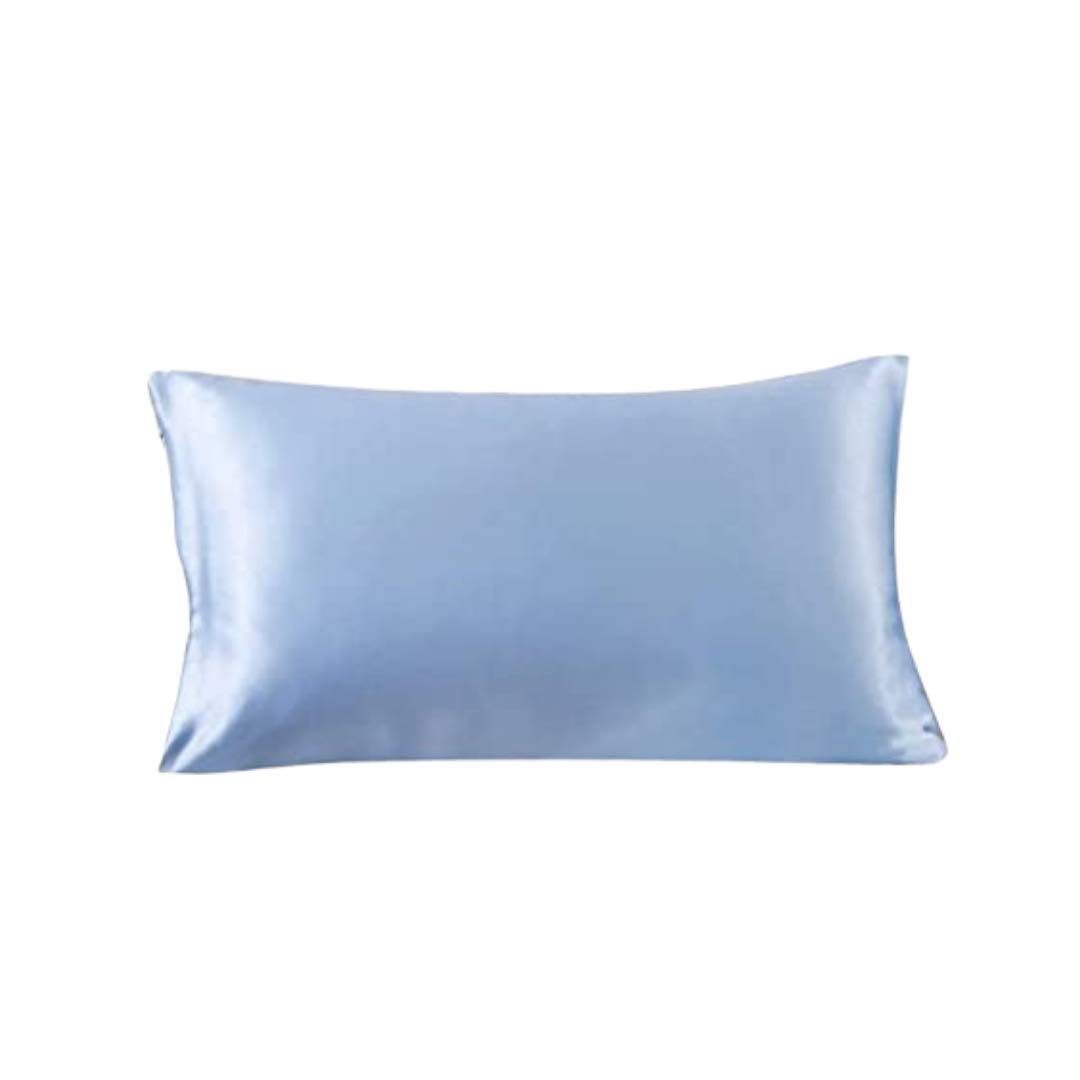 MANE by TIM & TAM Toddler SATIN Pillowcase Helps Protect Delicate Hair & Skin from Knotty Dry Hair and Eczema Size: 60x40cm (Blue)
