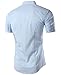 Mada Mens Casual Short Sleeve Business Dress Shirt Solid Color Slim Fit Shirts