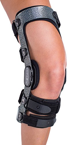 DonJoy Armor Knee Support Brace with Standard Hinge: Short Calf Length, ACL (Anterior Cruciate Ligament), Left Leg, Medium