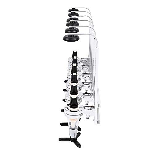 Liquor Dispenser Bar Butler, 6 Bottle Wall Mounted Bottle Beverage Stand Wall Bracket Drink Wine Dispenser Solo Optic Spirit Drinkware Set for Home and Commercial