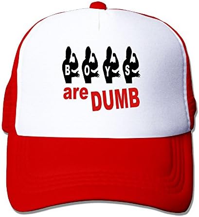 NONGFU Boys Are Dumb Big Foam Mesh Truck Cap Mesh Back Adjustable Cap