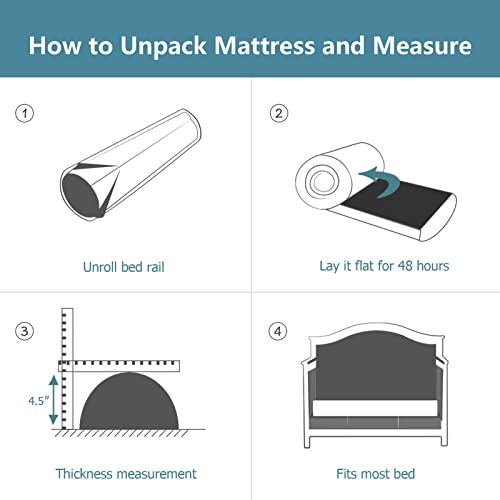 UBBCARE Foam Bed Rails Soft Portable Toddler Bed Safety Long Pillow