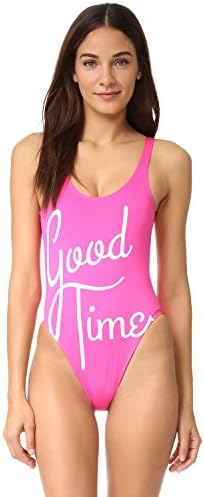 WorkTd Womens Letter Print Backless Monokini One Piece Swimsuit Bathing Suits