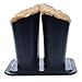 Gracallet® High Quality Black Pu Leather Eyeglasses Holder Stand with Light Brown Color Plush Lined
