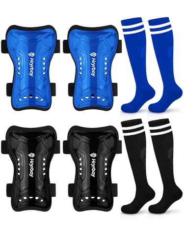 Hryrbay Kids Soccer Shin Guards and Socks