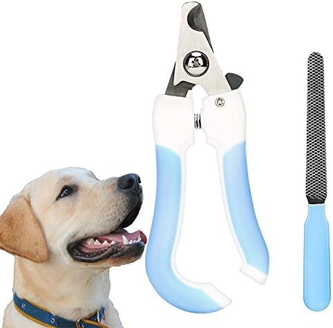 Pet Nail Clipper,Dog Nail Trimmer with Free Nail File and Safety Guard to Avoid Overcutting Sturdy Non Slip Grip For Small Medium Breeds