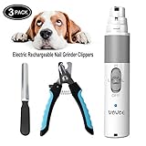 Pet Nail Grinder Rechargeable USB Charging Electric Gentle Nail Trimmer Clipper with Nail File Grooming Tool Painless for Small Medium Large Dogs Cats Pets Paws Updated Generations by WOWGO