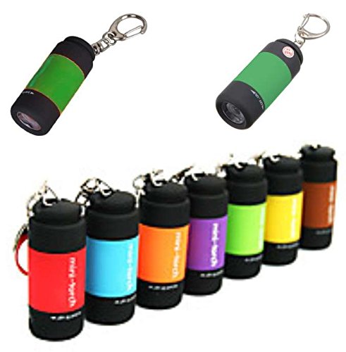 Huonje Mini Keychain Pocket Torch USB Rechargeable LED Light (Multicolour, 0.3W)