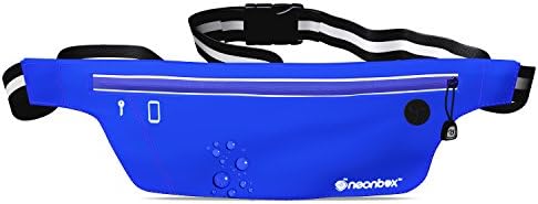 Neonbox Sport Waterproof and Sweatproof Running Belt/Fitness Belt. Slim design. Fit most popular smartphones iPhone & Samsung Galaxy Note S6/S5/S4. For running, fitness, cycling, hiking and more.