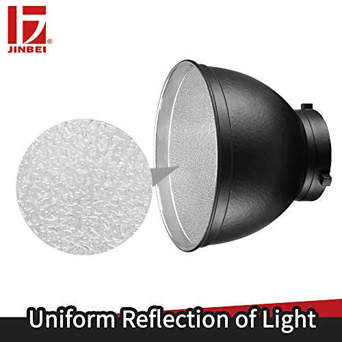 JINBEI Photographic Equipments 7.9" / 20cm Standard Reflector 55 Lamp Shade Dish for Bowens Mount Studio Light Strobe Flash Portrait Photo - Thumbnail 3