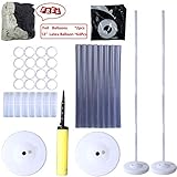 2 Sets Balloon Column Stand Kit Base and Pole 50 inch Height And 2Pcs Bases,8pcs Tubes, 8pcs Connectors, 16 Buckles, 1pc Balloon Pump for Birthday Party Wedding Party Event Decorations