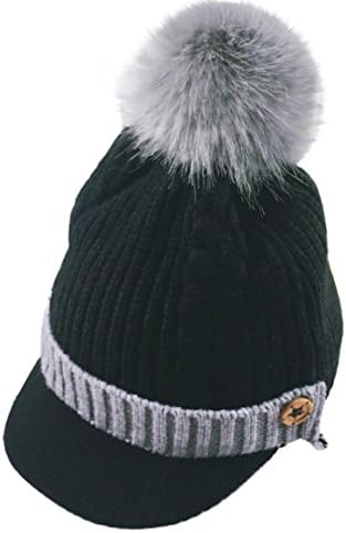 TRENDINAO Baby Kids Boys Girls Cartoon Big Ball Winter Warm Knitted Hat Cap
