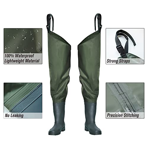 OXYVAN Hip Waders Lightweight Fishing Waders for Women with Boots 2Ply