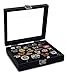 Pin Collector's Compact Display Case by Hobbymaster -- for Disney, Hard Rock, Olympic, Political Campaign & Other Collectible pins, Holds 20-50 pins