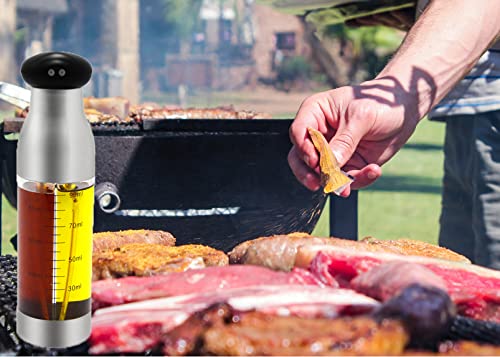 Tyankra Oil Sprayer for Cooking, 2 IN 1 Olive Oil Mist Spray Bottle, Portable Oil Mister with Basting Brush,Bottle Brush for Baking, BBQ, Salad, Air Fryer, Roasting