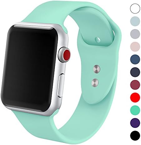 Yimzen Soft Silicone Sport iWatch Band Strap for Apple Watch Series 3 2 1 Sport &amp; Edition 38mm M/L MintGreen