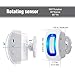 PHYSEN Wireless Door Motion Sensor Alarm,Door Open Chime Detect Alert, Home Security Door Entry Chime with 1 Motion Sensor and 1 Receiver,400ft Range,52 Chimes,4 Volume Levels,Build in LED Indicators