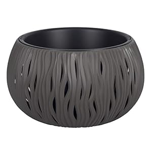 Prosperplast Blumentopf Sandy Bowl 370 grau Kunststoff Blumenkübel