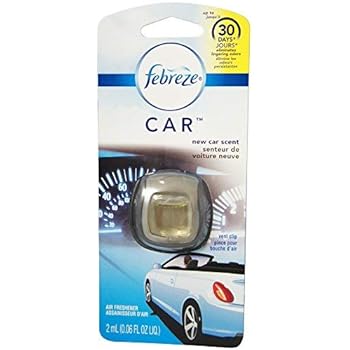 Febreze Car Vent Clip Air Freshener, New Car 1 ea ( Pack of 8)