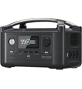 EF ECOFLOW RIVER 288Wh Portable Power Station,3 x 600W(Peak 1200W) AC Outlets & LED Flashlight, F...