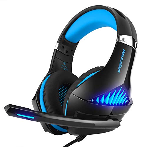 Gaming Headset,Proslife Game Headset with LED Lighting 3.5mm Surround Sound Noise Cancelling Microphone for Laptop, Desktop, MAC, Xbox, PS4, Phone Tablet