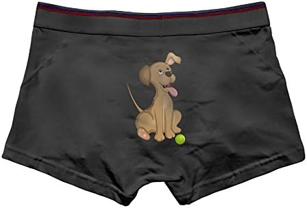 Grass8 Lovely Stick Out Tongue Dog 2 Fashion Cotton Men's Underwear Pants Cotton Opening Waist Shorts Homme Sexy Men's Underwear XXL Black