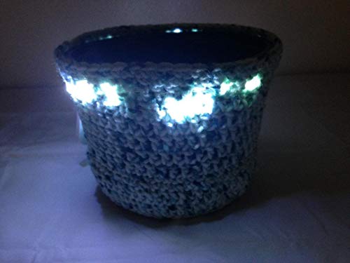Flower Pot Cover fairy lights plants seeds fertilizer gardening herbs crochet handmade