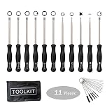 EONBES Upgraded 11 pcs Carburetor Adjustment Tool Set, Carburetor Adjuster Screwdriver with Kit Bag for Adjusting 2 Cycle Small Engine Carb of Chainsaw Weed Eater Blower Trimmer etc