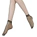 CHARHODEN 12 Pairs Women’s Free-size Ankle High Sheer Crystal Silk Socks 15 Denier,Comfortable and Breathable Grey