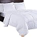 puredown Lightweight White Goose Down Comforter Duvet Insert 300 Thread Count 100% Cotton Fabric 600 Fill Power Full/Queen Size White