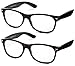 Specs retro 80's Vintage Reading Glasses (Shiny Havana and Black/Bright Blue Gradient) +1.50 2-Pack