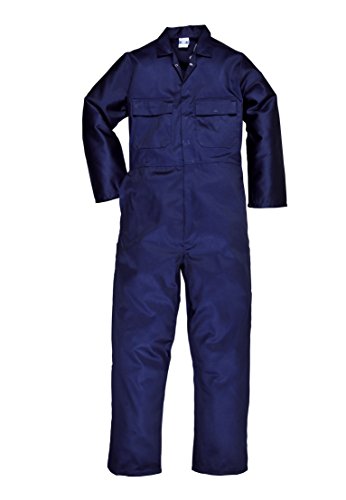 Portwest Euro Work Polycotton Coverall (S999) - Navy Blue - XL - Regular (31" Leg) - (46" - 48" Chest)